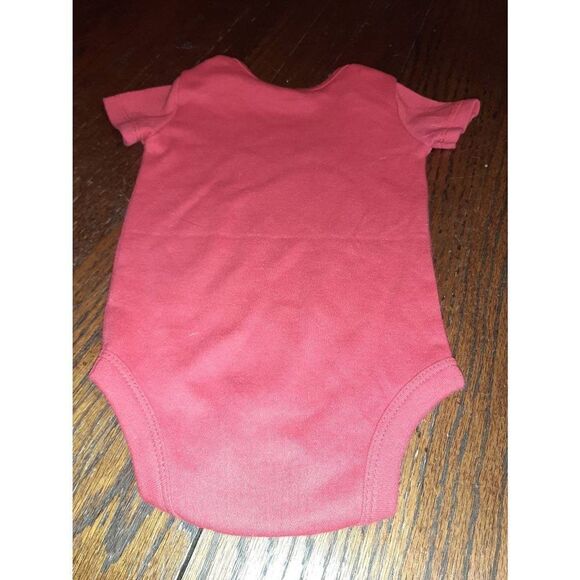 Size 3/6 Month Red Blue Silver Love to Sparkle One Piece with Firework Theme - Picture 3 of 3